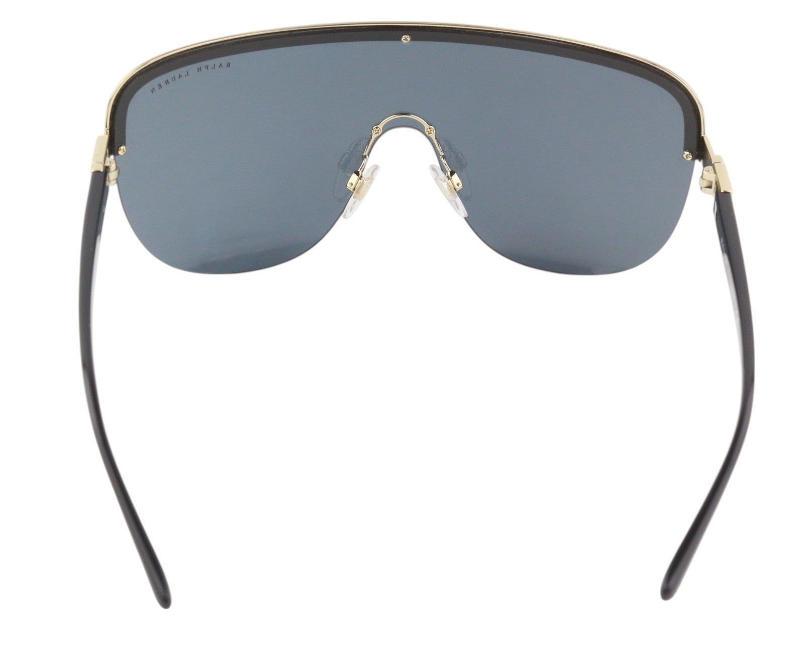 RALPH LAUREN 0RL7057 moteriški akiniai nuo saulės OS juodi su UV apsauga, auksinės spalvos detalėmis, laisvalaikio stiliaus. 