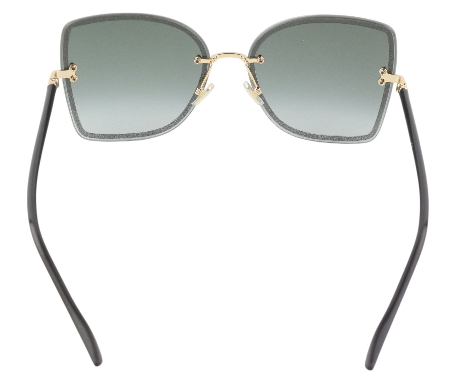 JIMMY CHOO Leti/s moteriški akiniai nuo saulės su juodu blizgančiu rėmeliu ir tonuotu drugeliu. Rekomenduojama kaina – 355 €. 