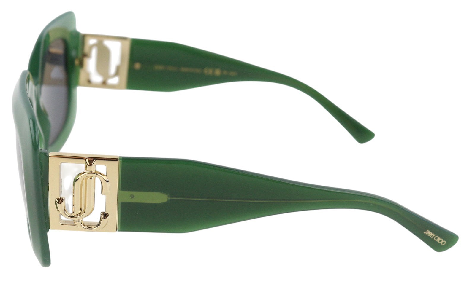 JIMMY CHOO Gaya/S moteriški akiniai nuo saulės su žaliu rėmeliu, tonuotu kvadratu, laisvalaikio stiliaus, rekomenduojama kaina – 359 € 