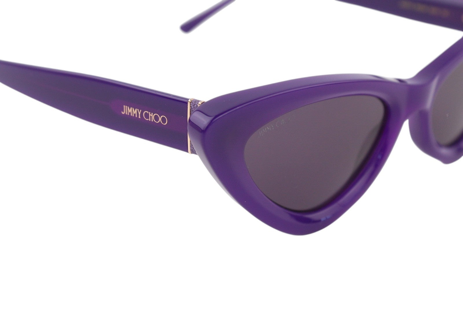 JIMMY CHOO Addy/S moteriški akiniai nuo saulės su violetiniu rėmeliu, tamsintais lęšiais, katės akių formos, RRP 315 € 