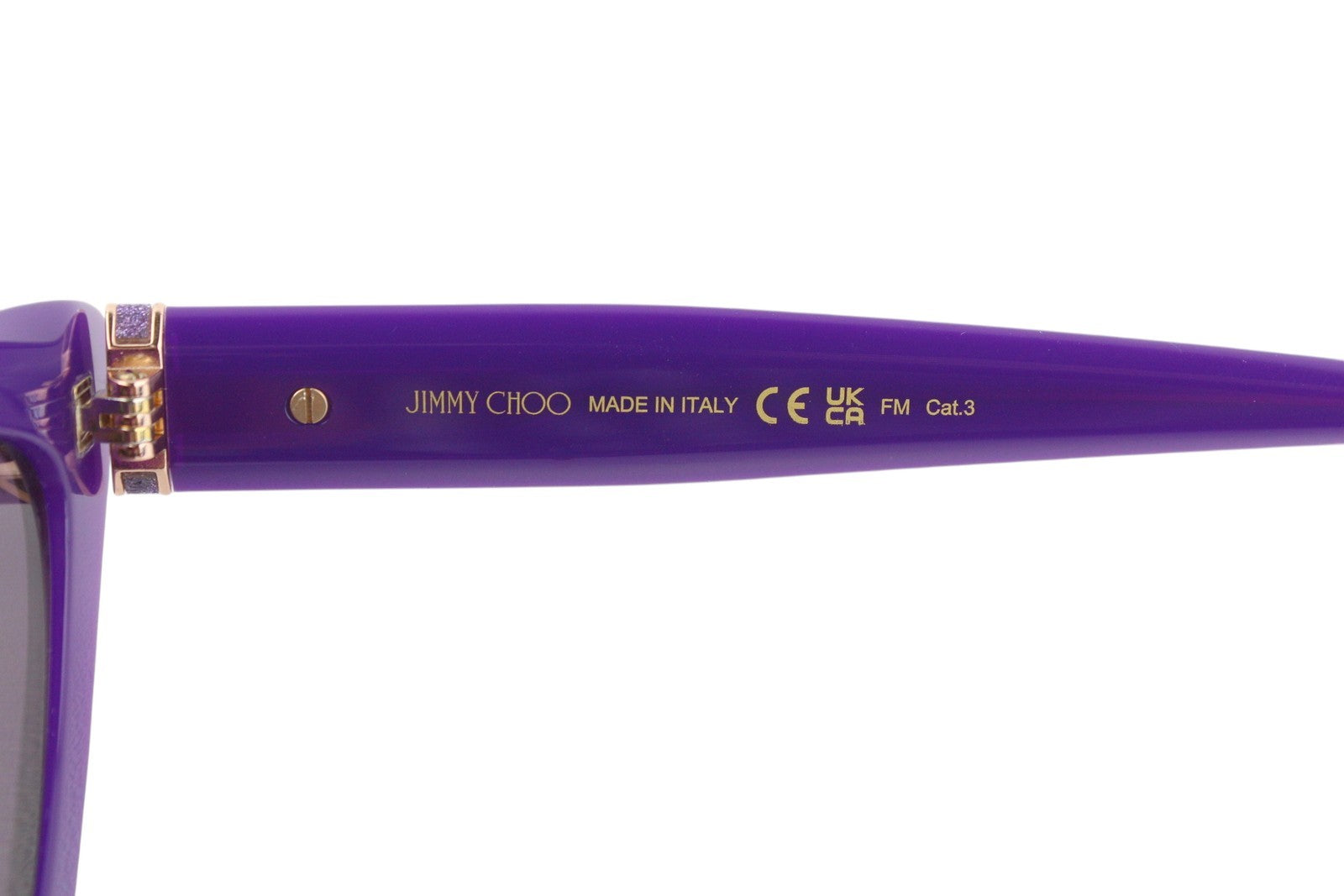 JIMMY CHOO Addy/S moteriški akiniai nuo saulės su violetiniu rėmeliu, tamsintais lęšiais, katės akių formos, RRP 315 € 