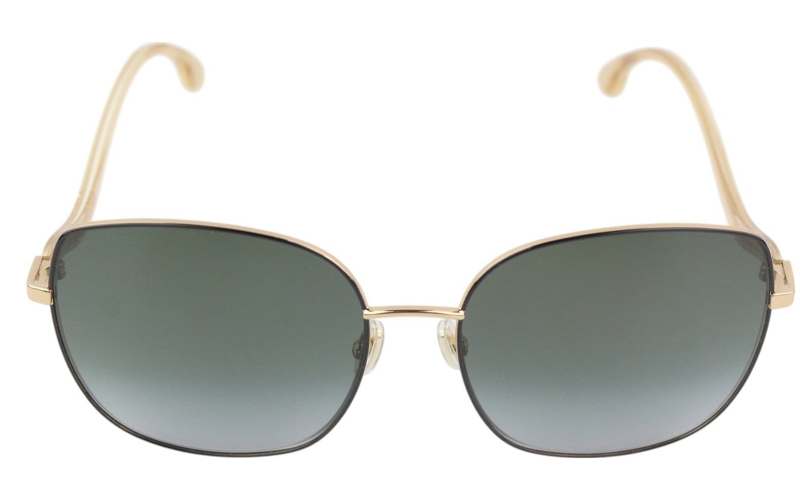 JIMMY CHOO Mamie/S moteriški akiniai nuo saulės su aukso spalvos rėmeliu, tonuotu kvadratu, rekomenduojama kaina – 319 USD 