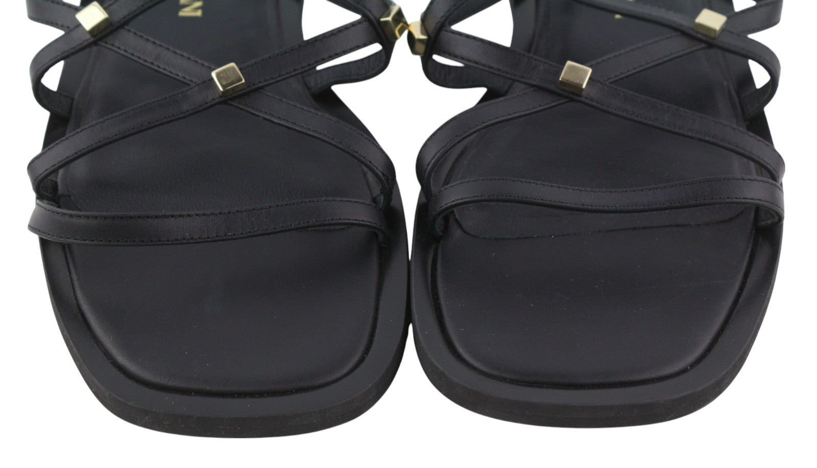 EMPORIO ARMANI X3P718 moteriškos basutės, 37 dydžio, juodos, odinės, be petnešėlių, laisvalaikio stiliaus. 