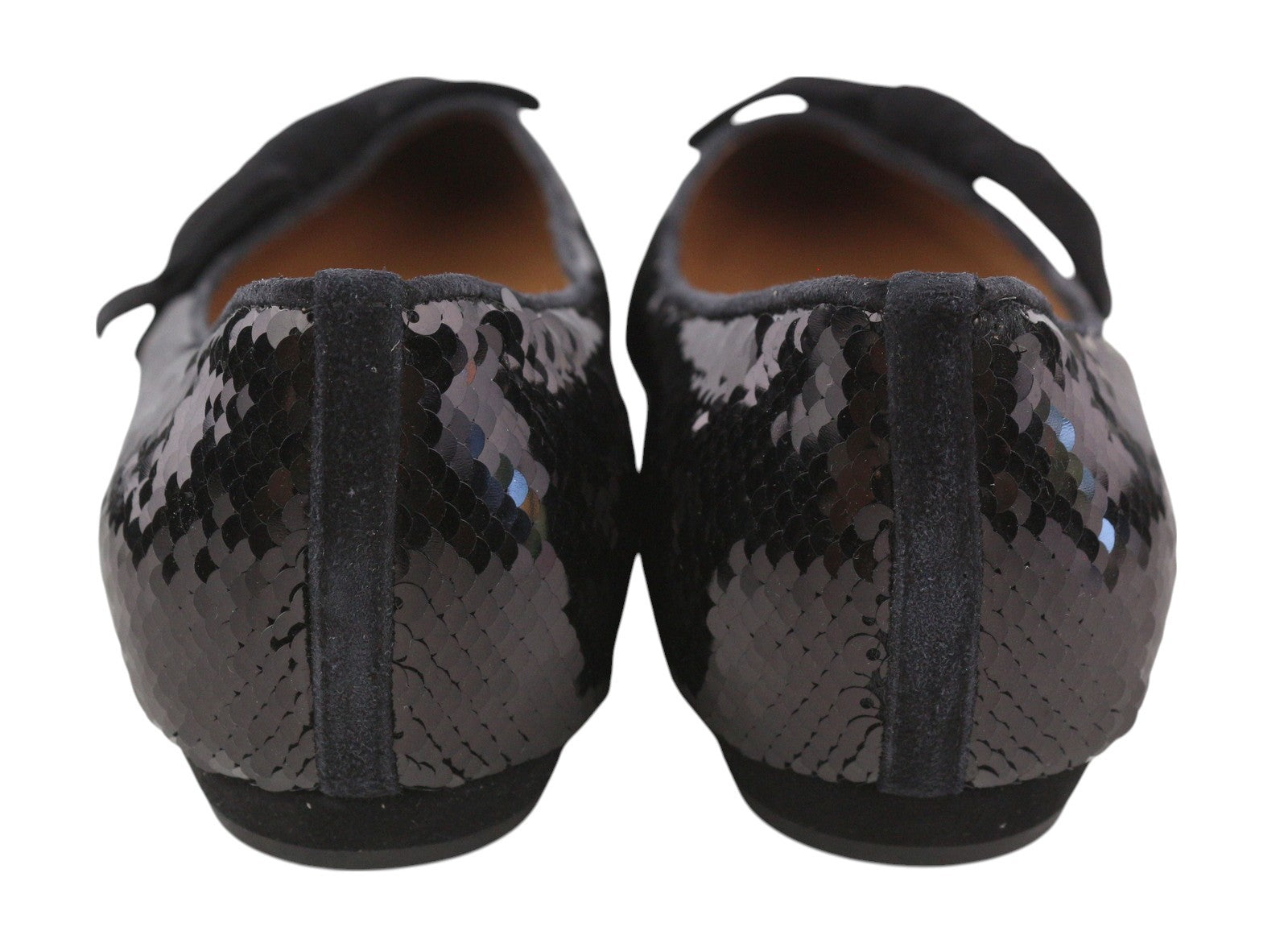 EMPORIO ARMANI X3D230 moteriški bateliai su blizgučiais ir smailiomis nosimis, juodi, 37 dydžio. 