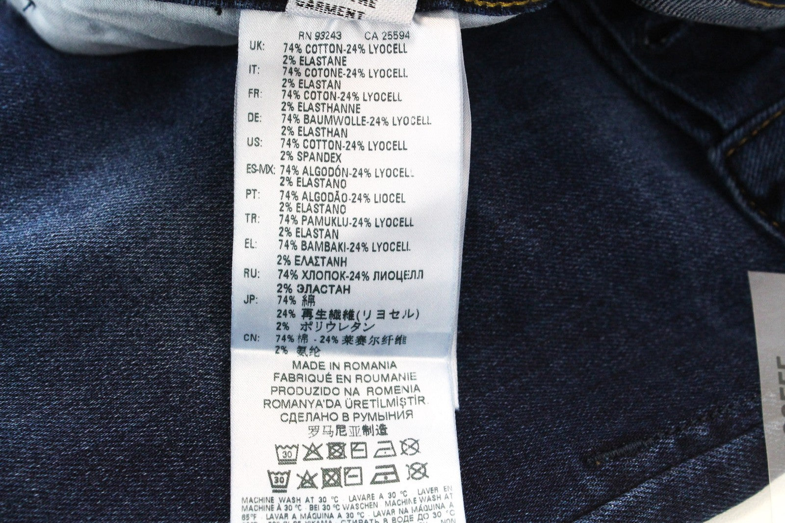 DIESEL D-Bazer 083AT vyriški W26 siaurėjantys berniukiški skalbti mėlyni tamprūs džinsai 