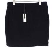 SUISTUDIO Aspen moteriškas sijonas UK18 tamsiai mėlynas vilnonis klasikinis trumpas oficialus 