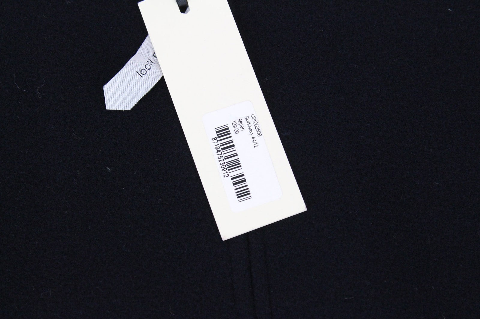 SUISTUDIO Aspen moteriškas sijonas UK18 tamsiai mėlynas vilnonis klasikinis trumpas oficialus 