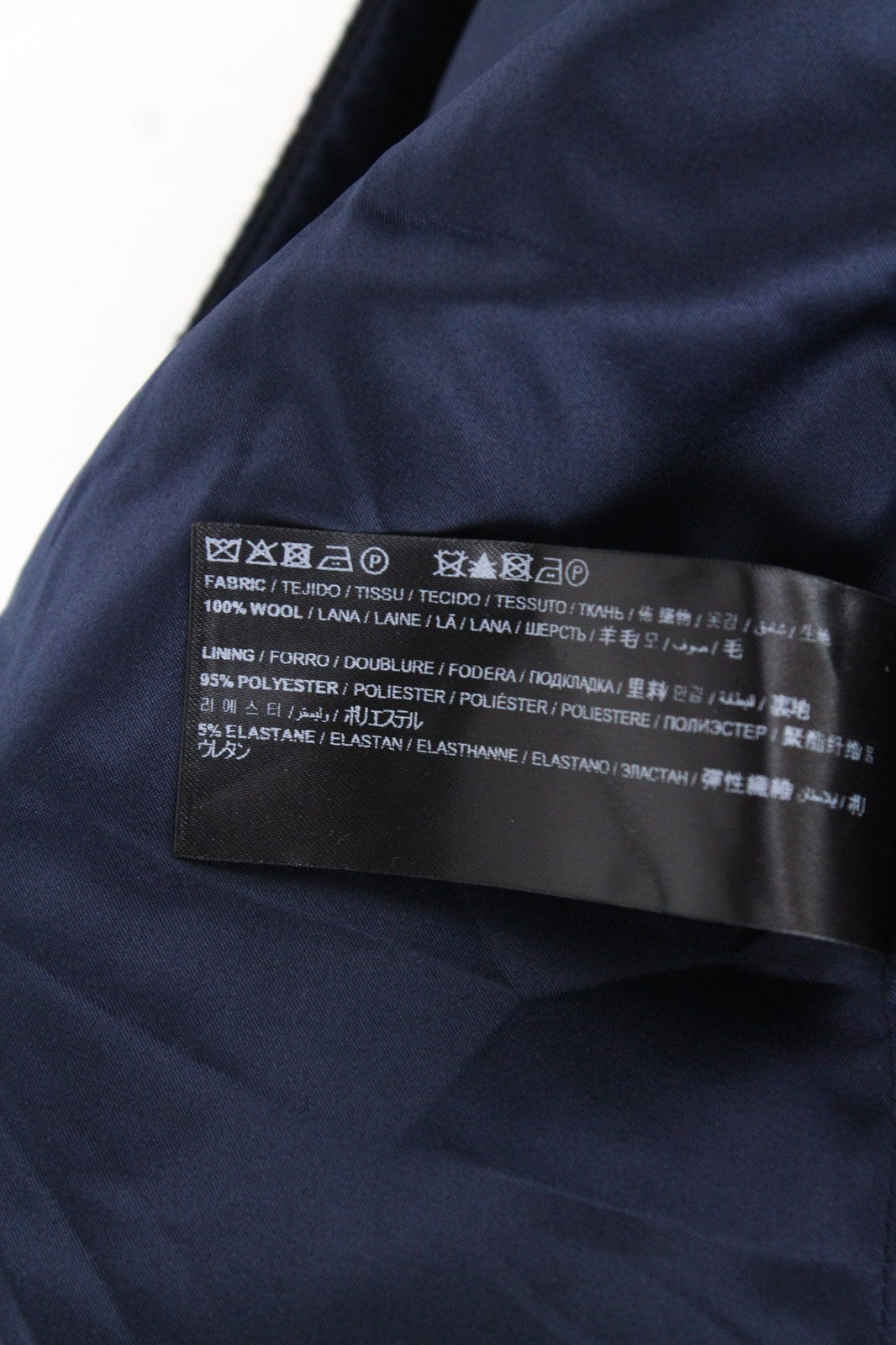 SUISTUDIO Aspen moteriškas sijonas UK18 tamsiai mėlynas vilnonis klasikinis trumpas oficialus 