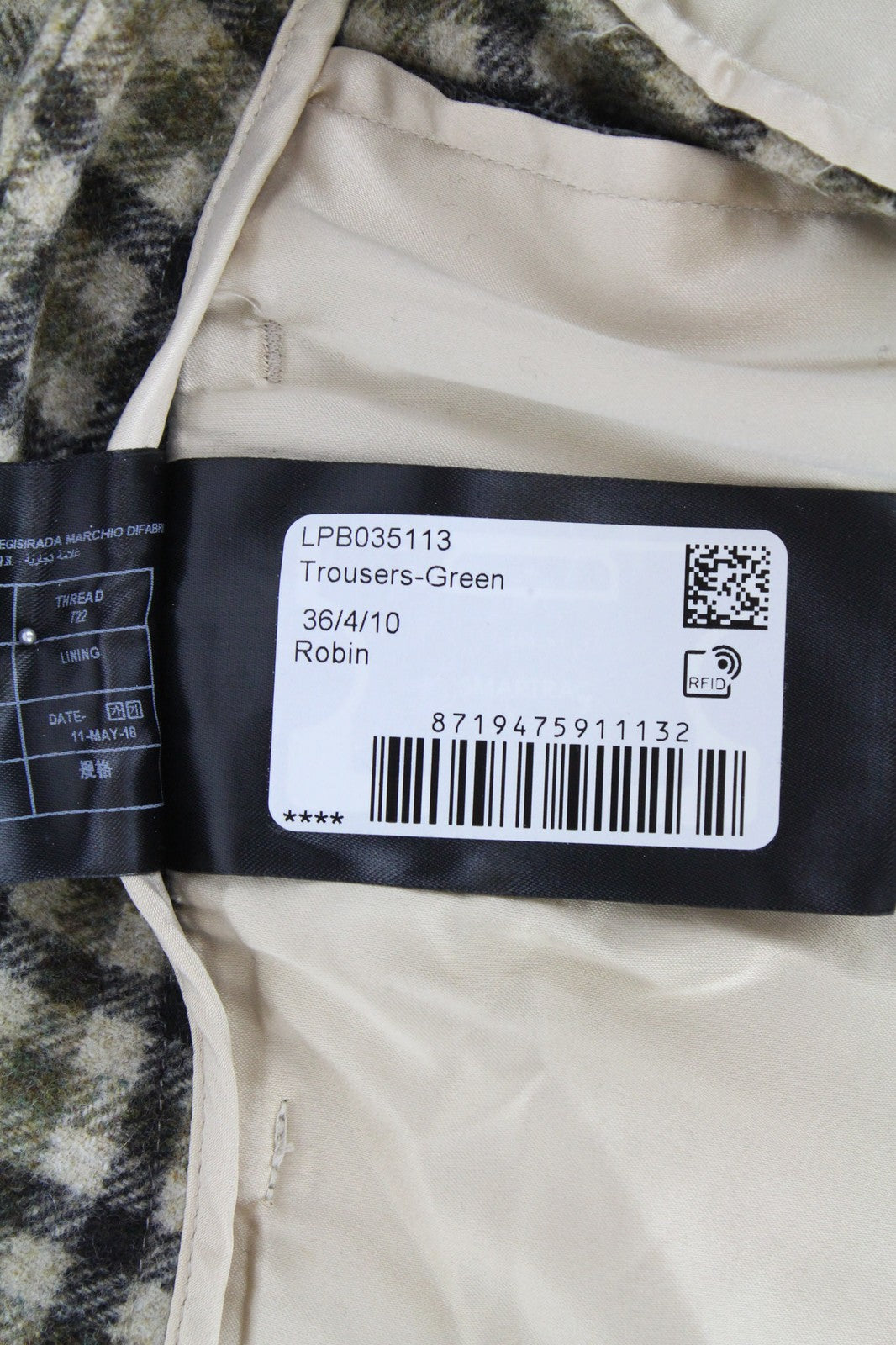 SUISTUDIO Robin moteriškos trumpos grynos vilnos klostuotos pilkos languotos kelnės (UK10)