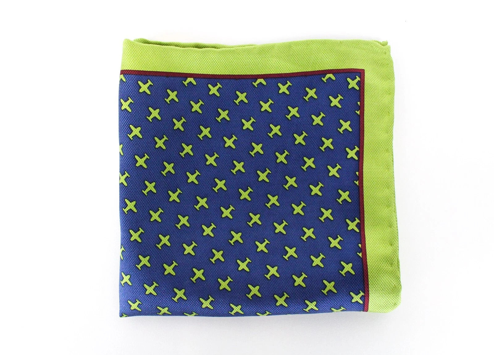 SUITSUPPLY vyriška kišeninė nosinaitė 33x33 mėlyna šilkinė vienspalvė nosinaitė 