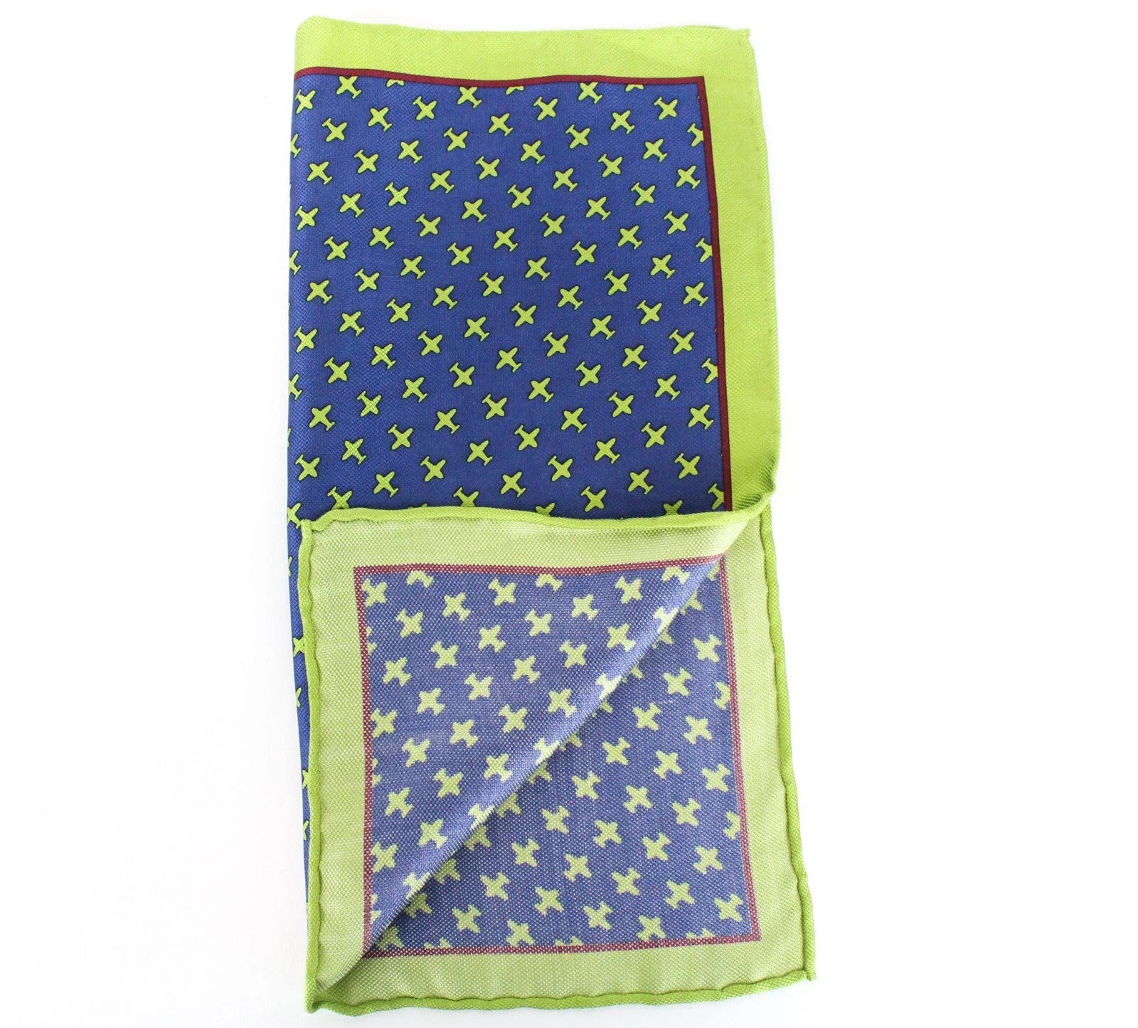 SUITSUPPLY vyriška kišeninė nosinaitė 33x33 mėlyna šilkinė vienspalvė nosinaitė 