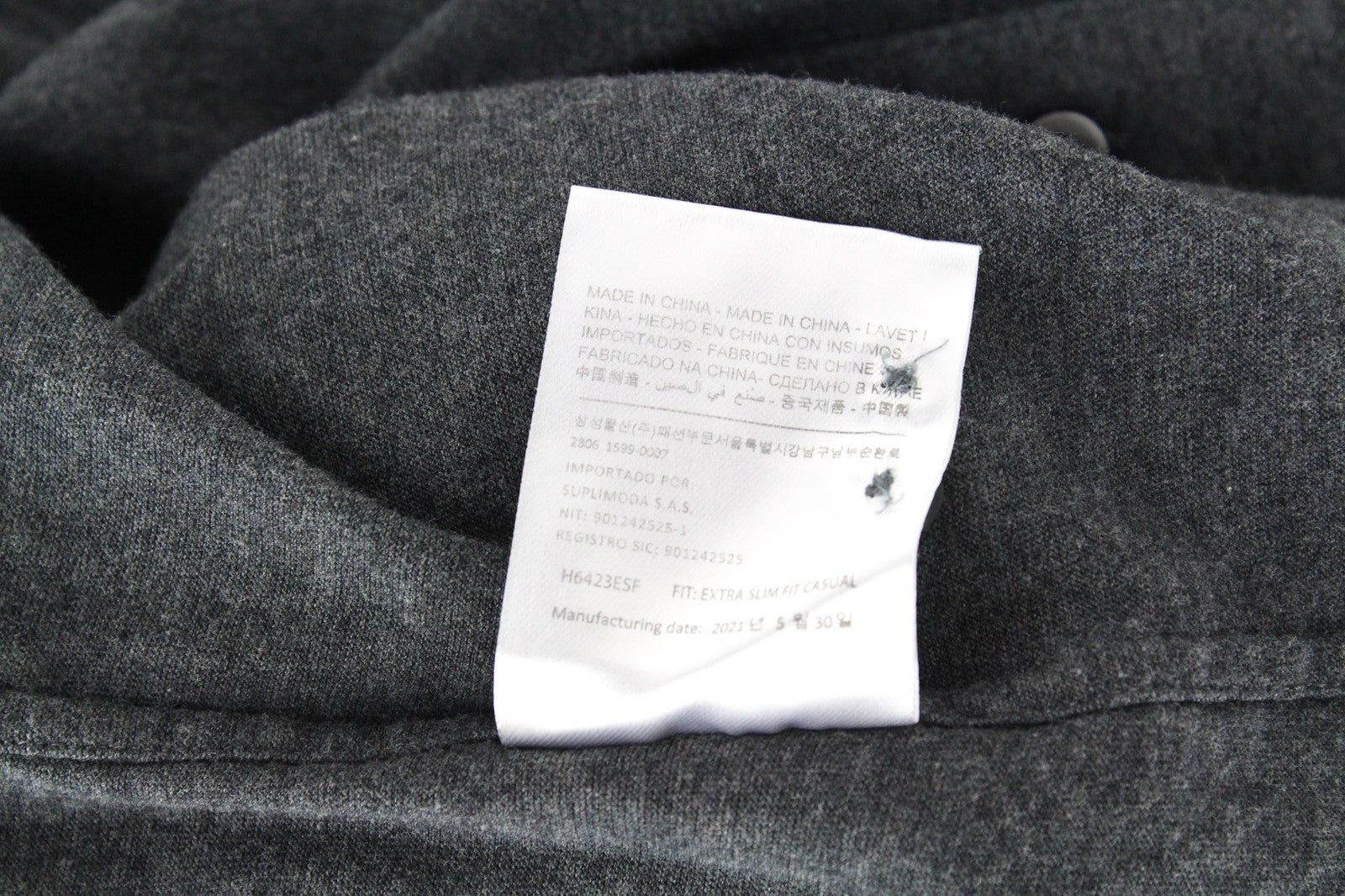 SUITSUPPLY vyriški pilki iškirpti marškinėliai 37/38 itin ploni ilgomis rankovėmis medvilniniai polo 