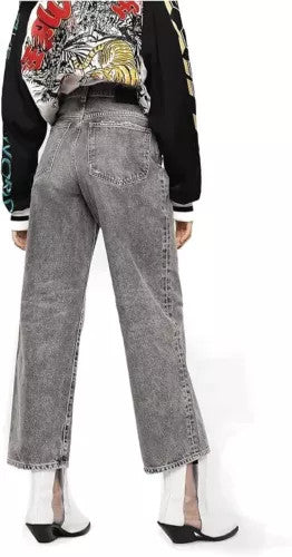 DIESEL Widee 8880X Women's W25 Straight Fit Washed Grey Pure Cotton Jeans