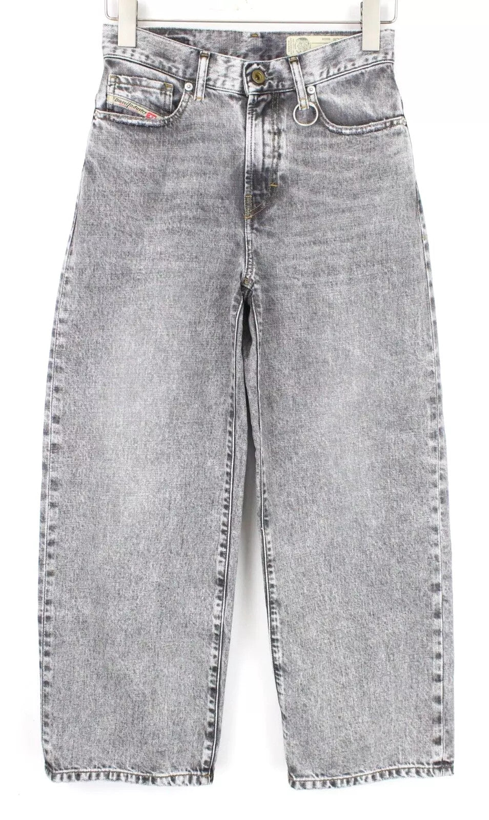 DIESEL Widee 8880X Women's W25 Straight Fit Washed Grey Pure Cotton Jeans