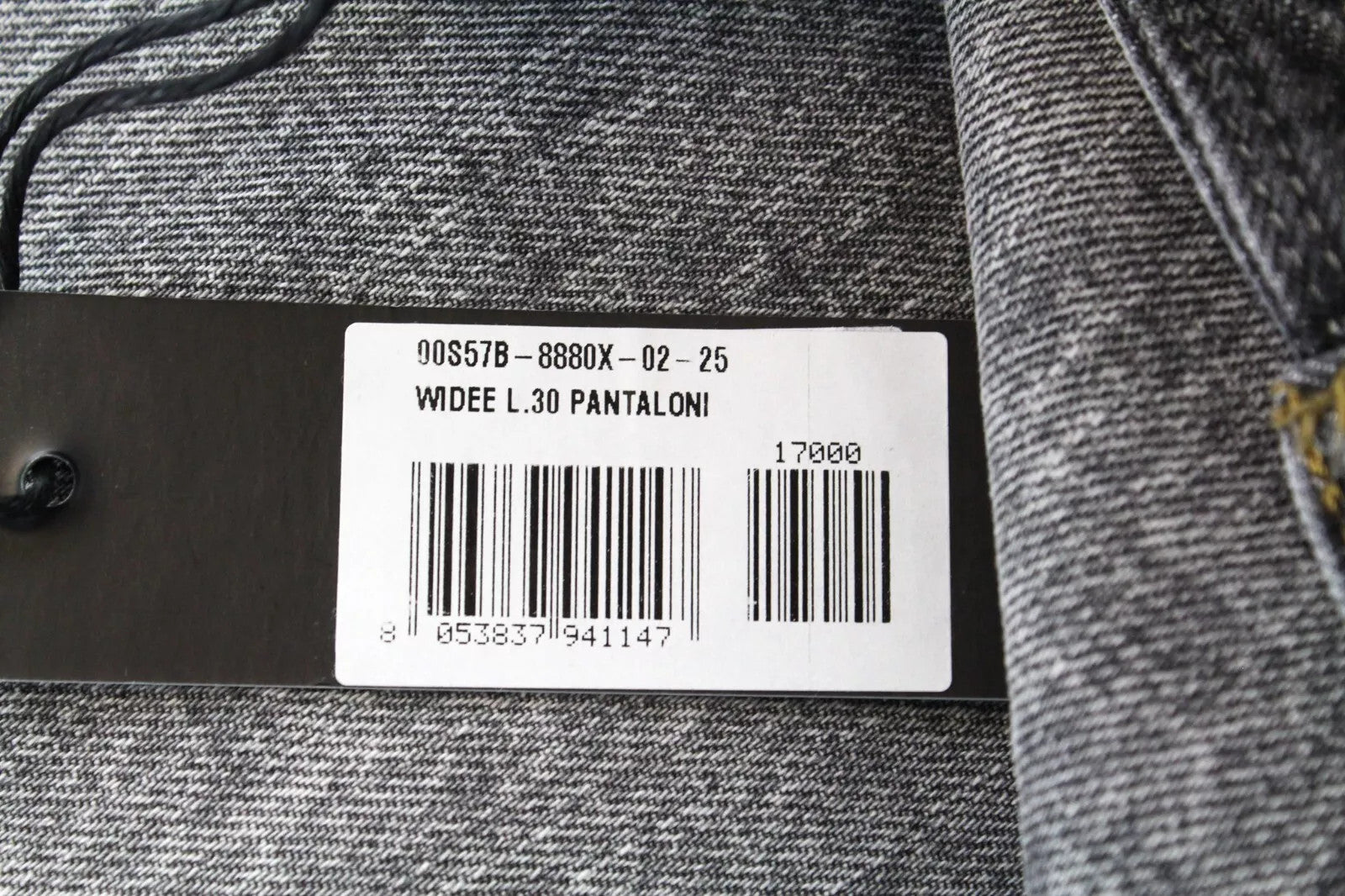 DIESEL Widee 8880X Women's W25 Straight Fit Washed Grey Pure Cotton Jeans