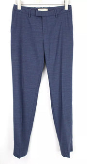 SUISTUDIO Robin moteriškos klostuotos mėlynos klasikinio kirpimo kelnės UK8R dydyje 