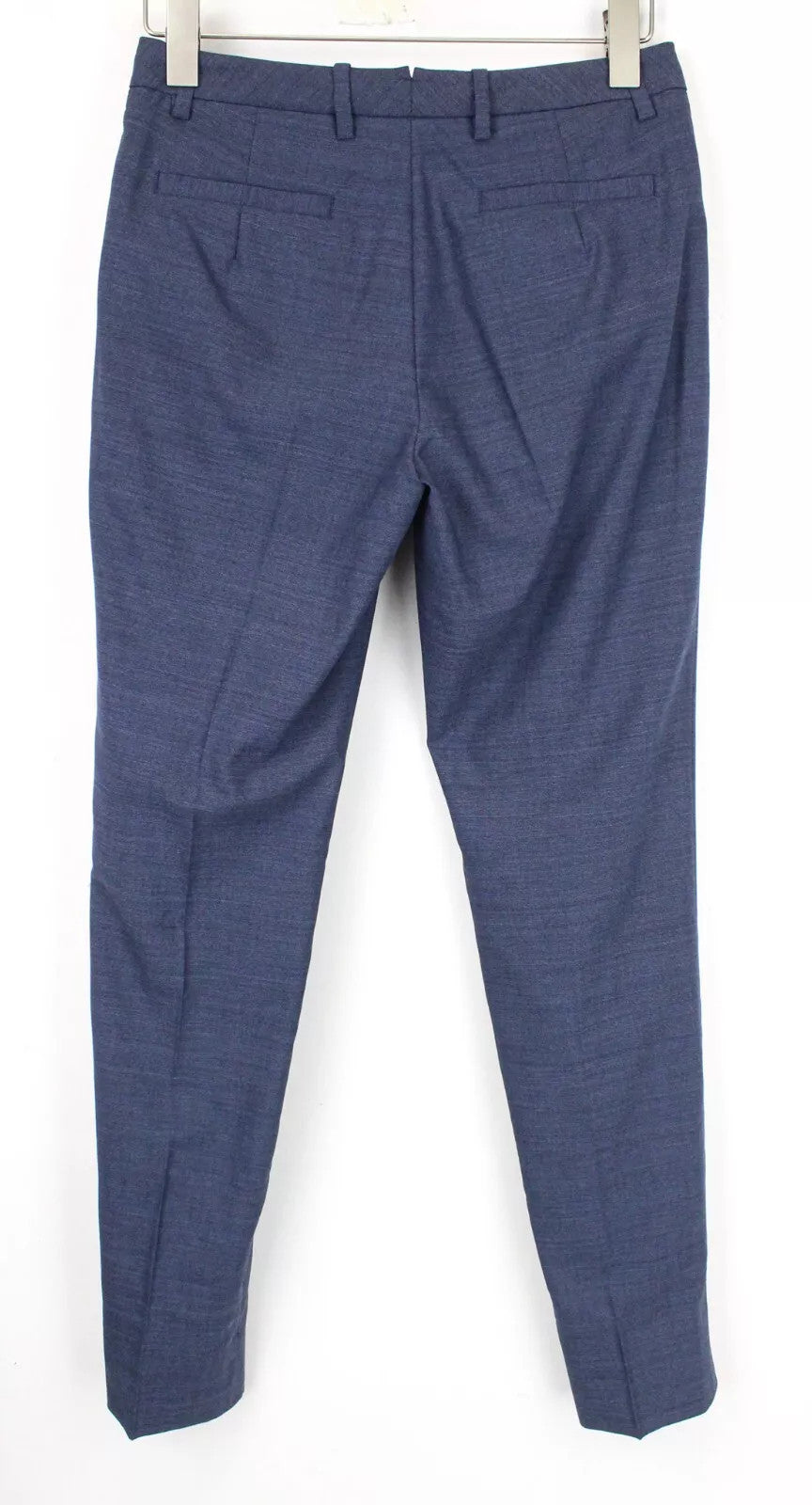 SUISTUDIO Robin moteriškos klostuotos mėlynos klasikinio kirpimo kelnės UK8R dydyje 