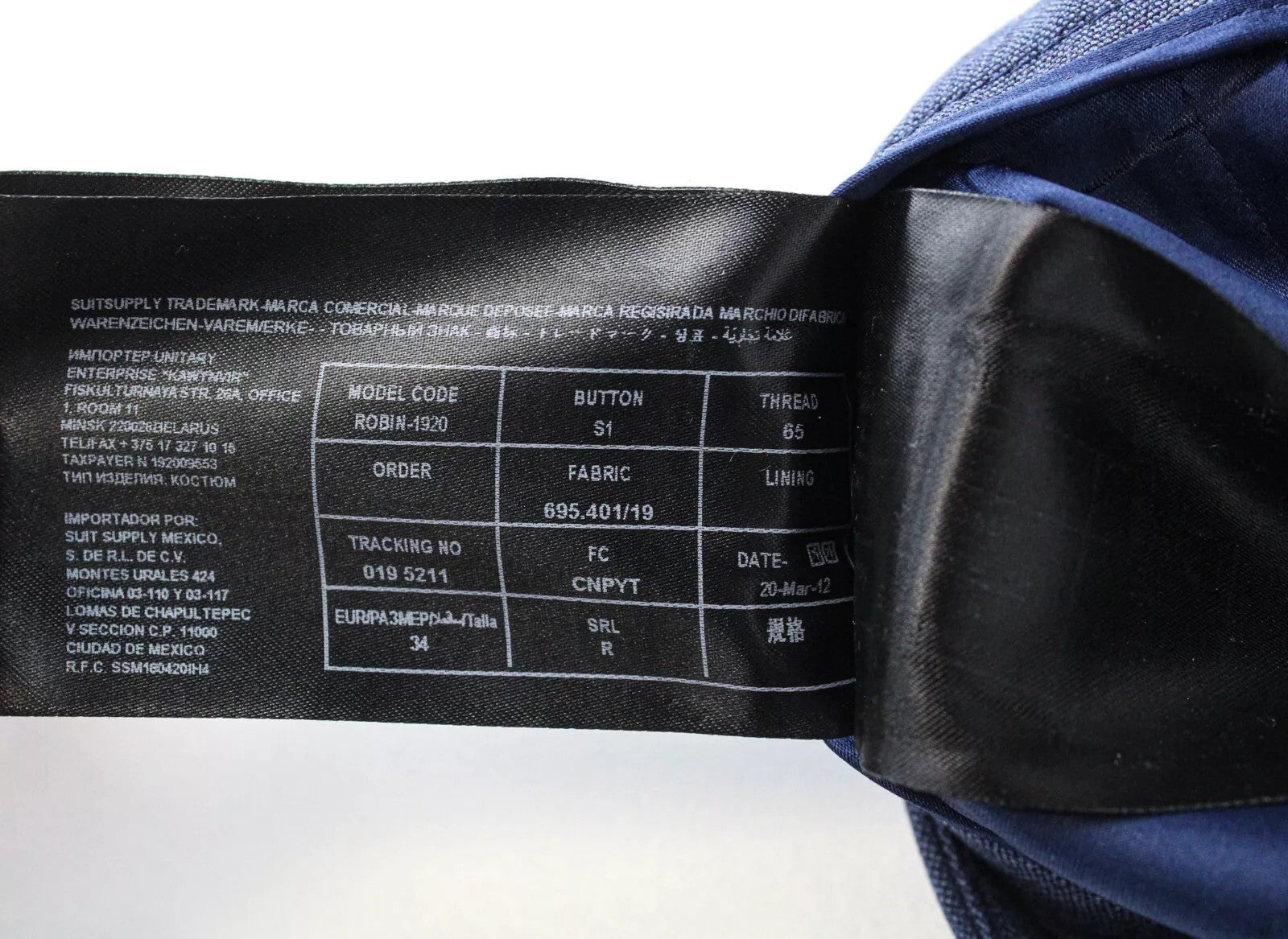 SUISTUDIO Robin moteriškos klostuotos mėlynos klasikinio kirpimo kelnės UK8R dydyje 