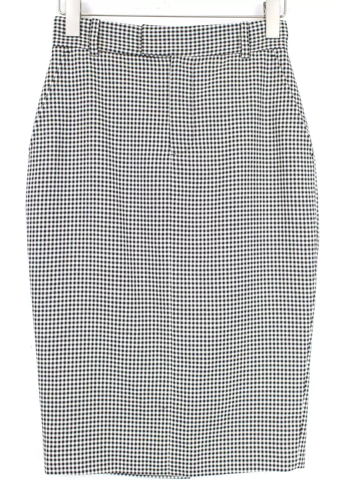 SUISTUDIO Edan moteriškas sijonas EU34 Houndstooth rašto formalus juodai baltas 