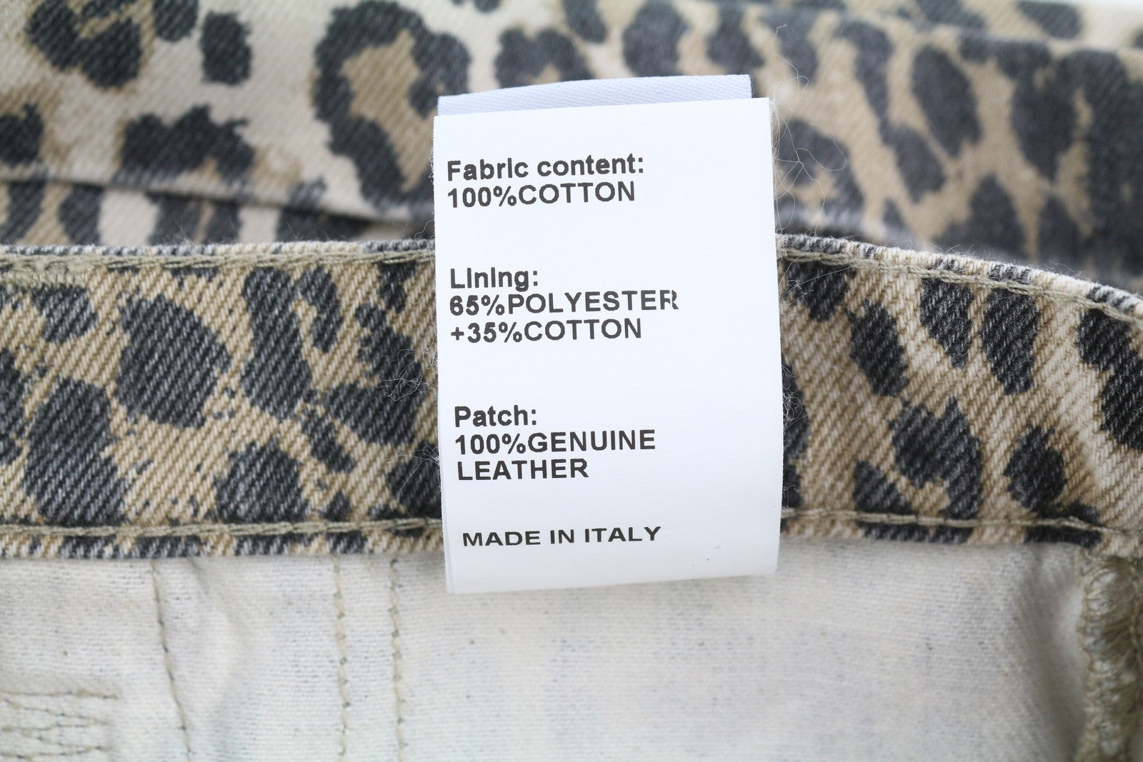 R13 moteriški šortai su kišenėmis, 24 colių, džinsiniai, standūs leopardo rašto, su sagomis, RRP 1029 USD 