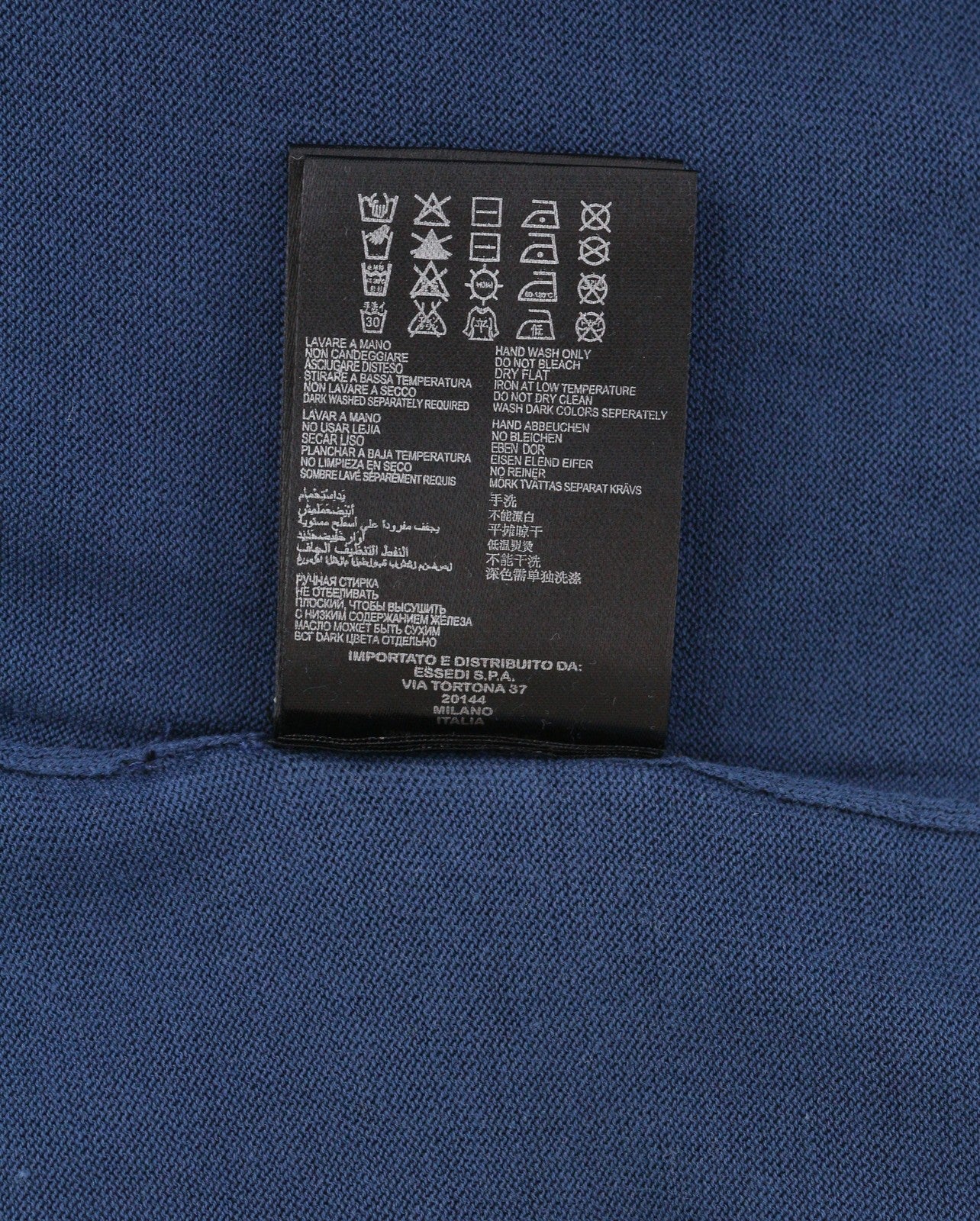 ANTONY MORATO vyriškas megztinis M mėlynas medvilninis megztinis su paslėptomis sagomis V formos iškirpte 