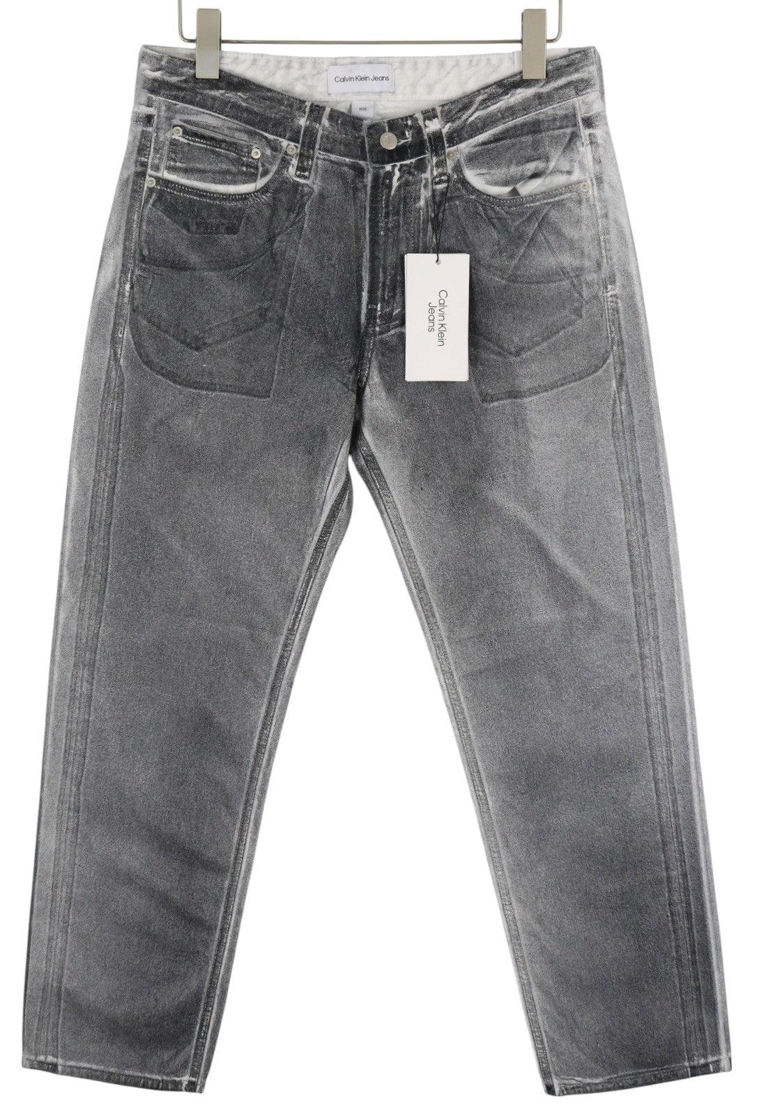 CALVIN KLEIN 90-ųjų tiesūs vyriški džinsai W30 pilki, skalbti, dengti, su užtrauktuku, rekomenduojama kaina – 169 € 