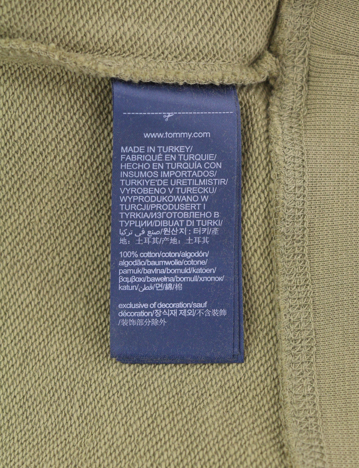 TOMMY HILFIGER Square Logo vyriškas megztinis su gobtuvu L rudas su kengūros kišene ir gobtuvu 