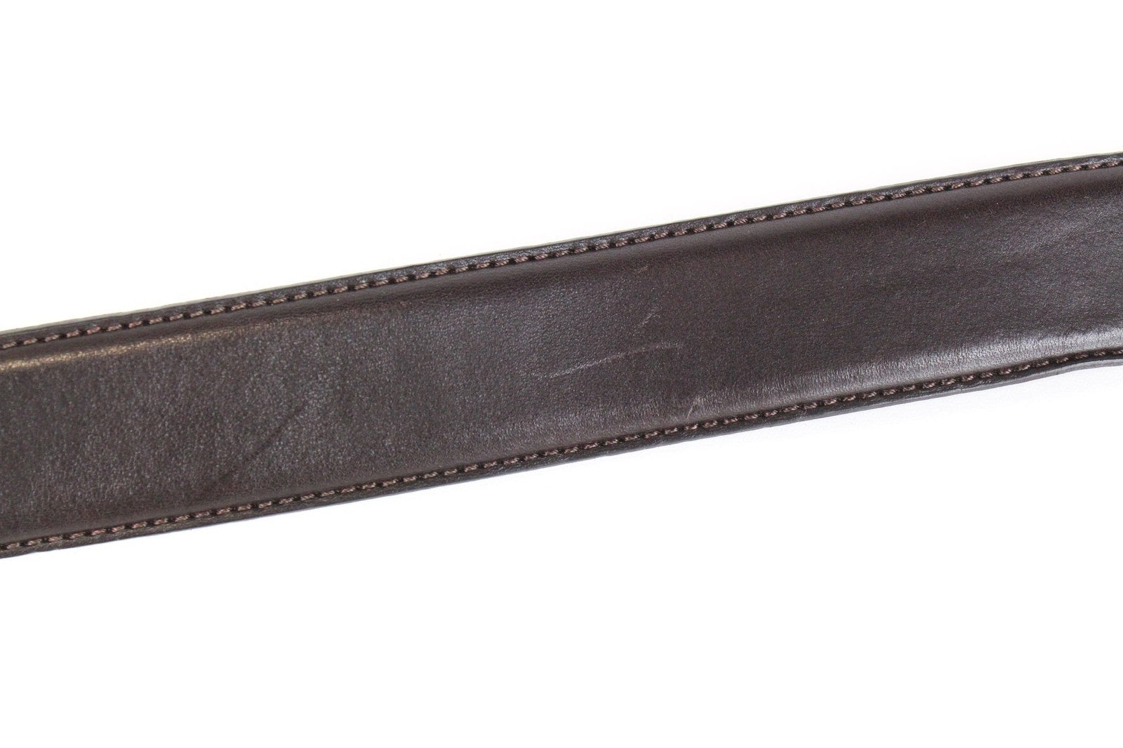 SUITSUPPLY vyriškas 85 cm diržas rudas odinis kvadratinis metalinis sagtis plonas klasikinis 