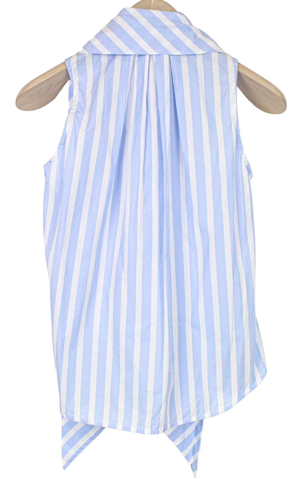 SUISTUDIO Asher moteriški marškinėliai su mėlyna dryžuota medvilnine palaidine su peteliške ir melanžu. 