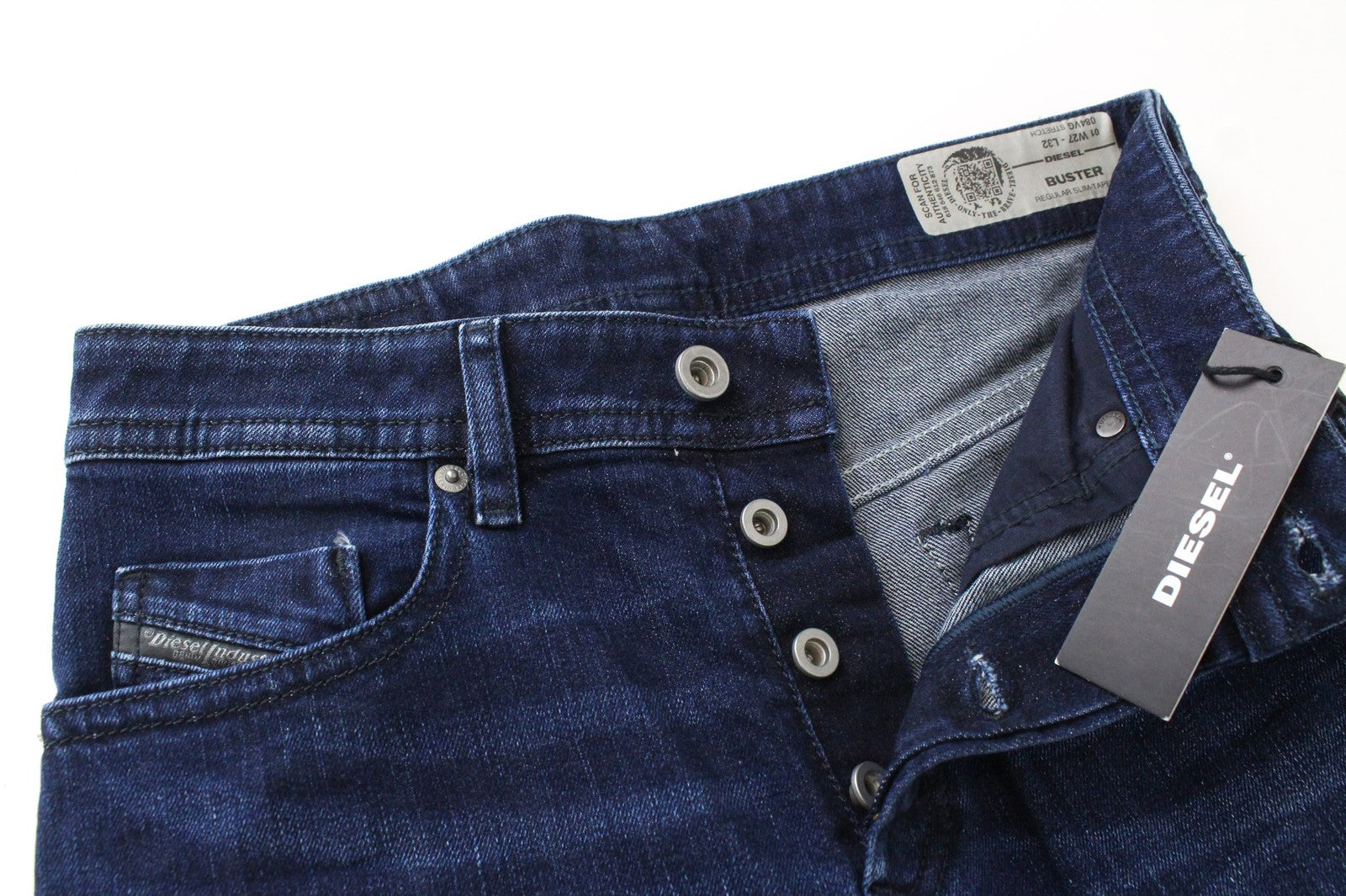 DIESEL Buster 084VG Men's W27/L32 Boys Slim Tapered Blue Stretch Fit Jeans