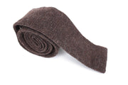 SUITSUPPLY vyriškas kaklaraištis ~71 x 6 tamsiai rudas megztas vilnonis tekstūruotas oficialus stilius 