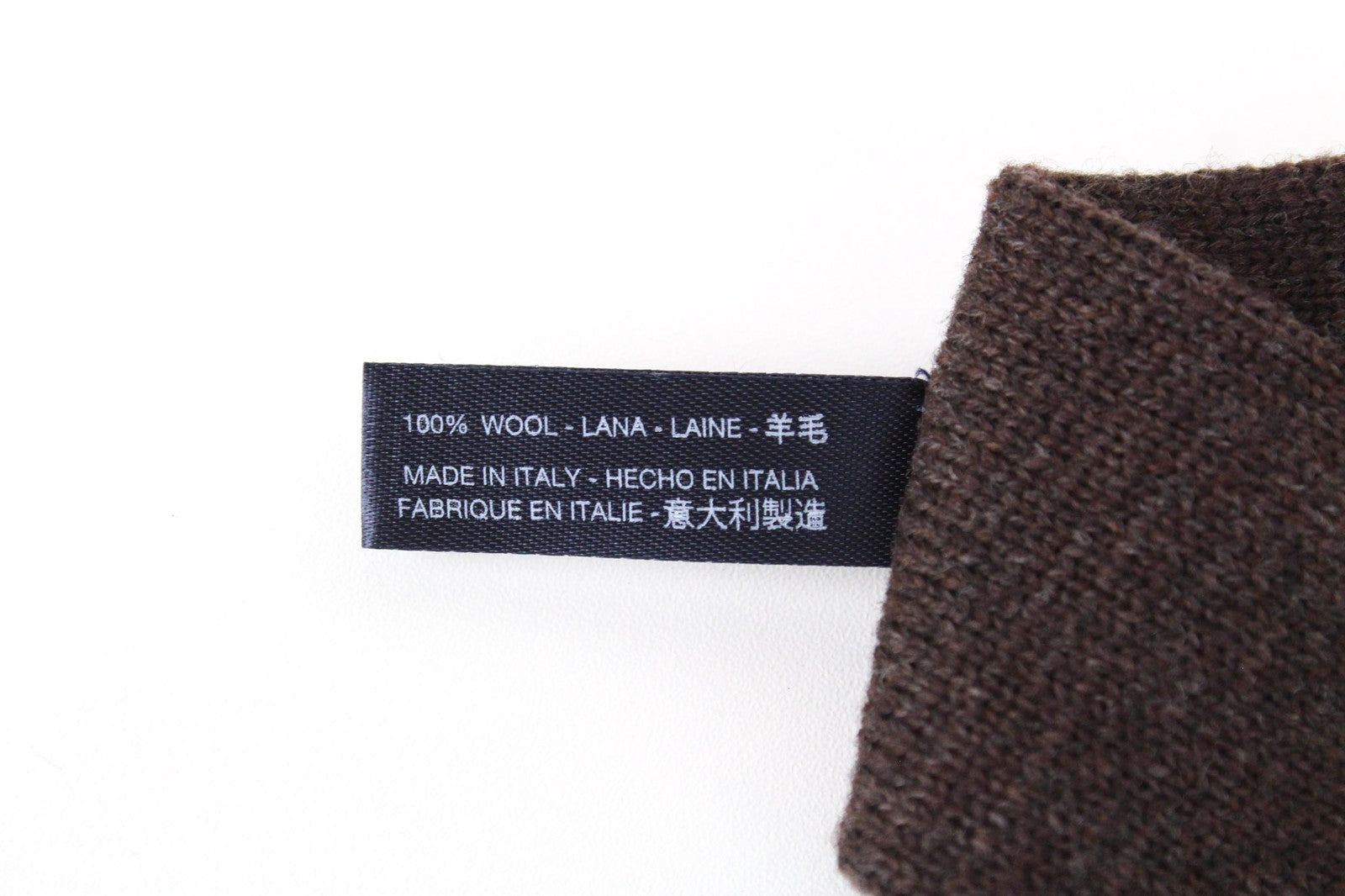 SUITSUPPLY vyriškas kaklaraištis ~71 x 6 tamsiai rudas megztas vilnonis tekstūruotas oficialus stilius 