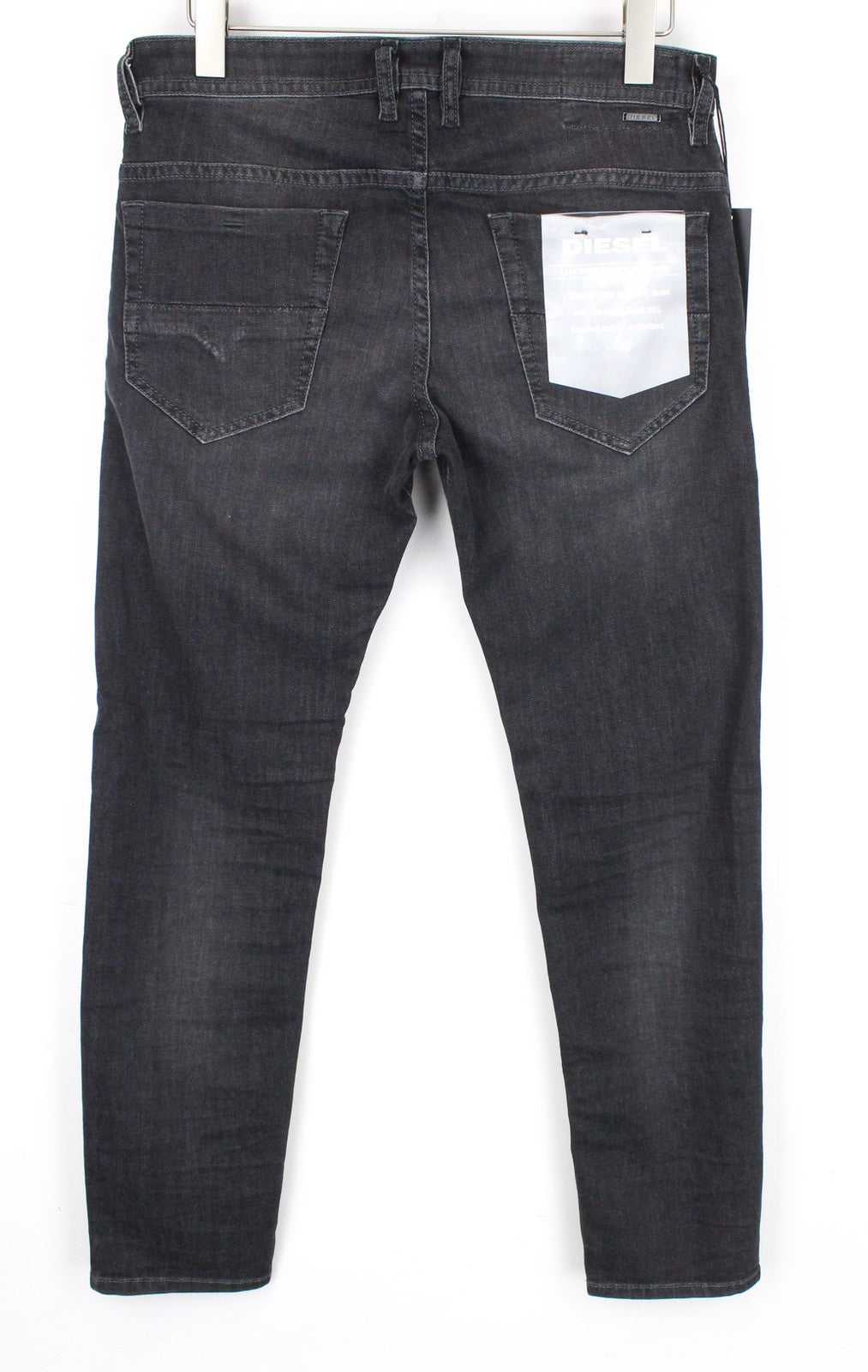 DIESEL Thommer 0687J vyriškos džinsinės kelnės W32/L30 pilkos, tamprios, plonos, su užtrauktuku. 