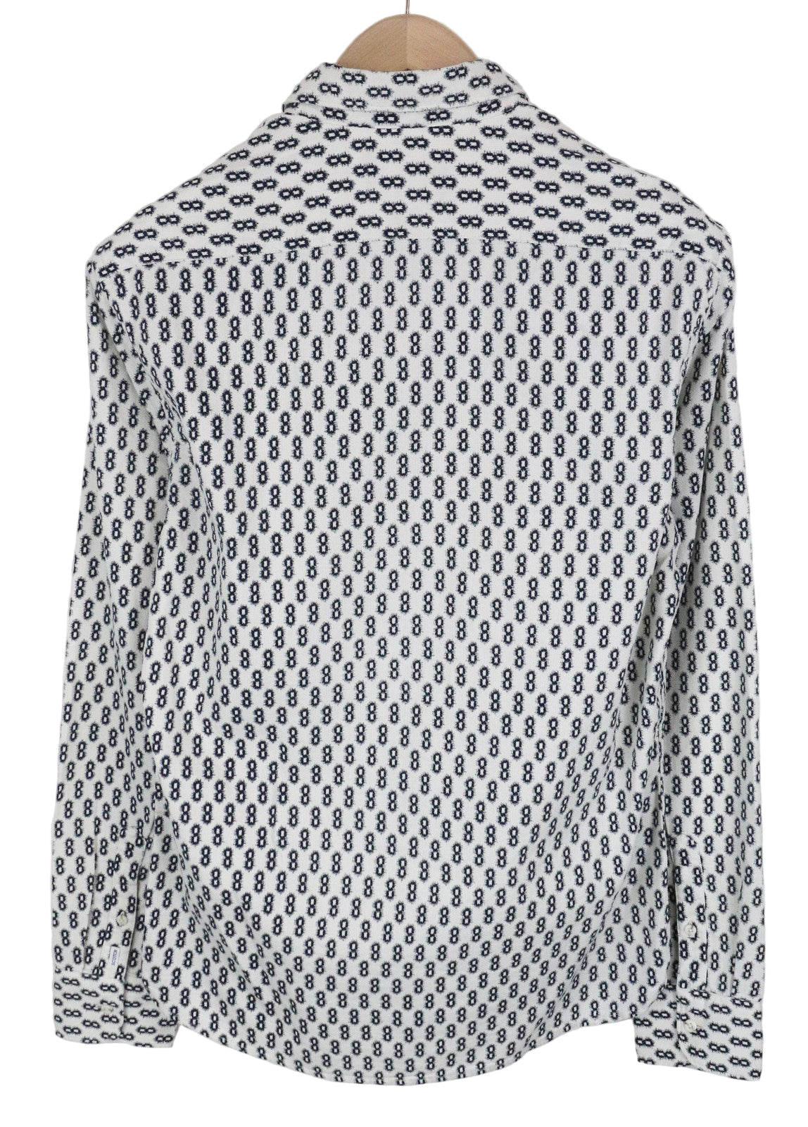 SCOTCH &amp; SODA vyriški marškinėliai M dydžio, mėlyni, su raštu, medvilniniai, su sagomis žemyn, su paveikslėliu