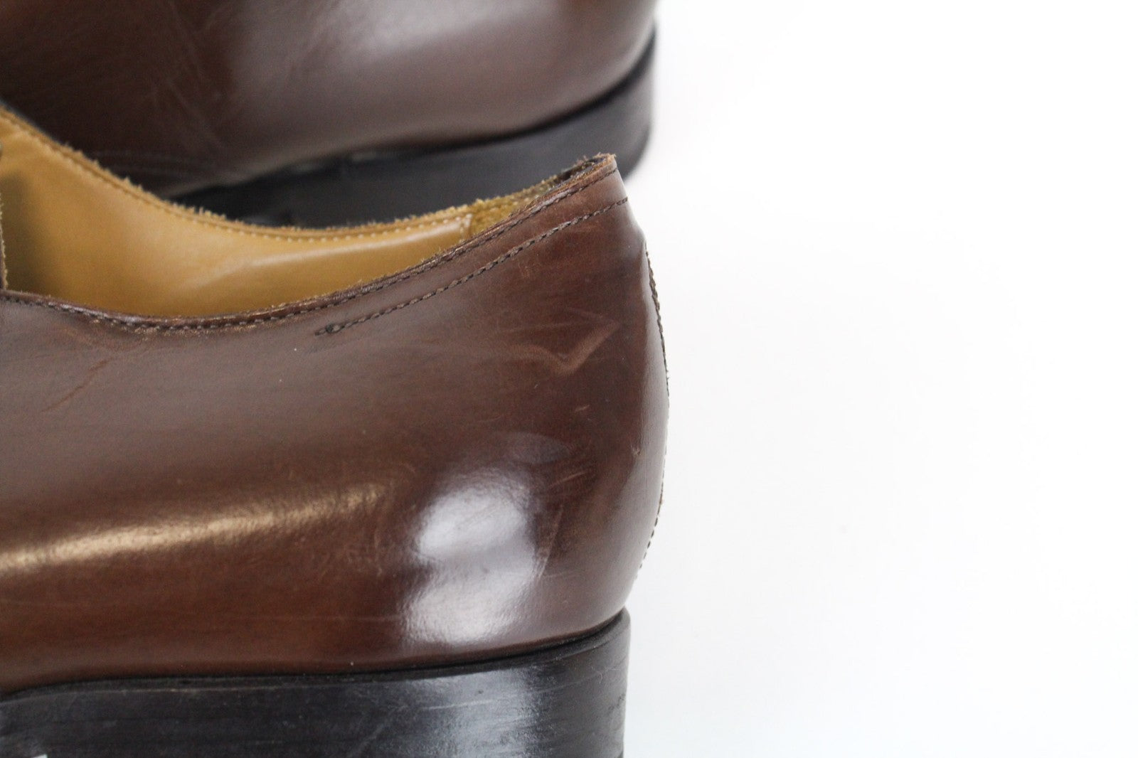 SUITSUPPLY Men's Dress Footwear EU42.5/UK8.5 Brown Calf Leather Double Strap