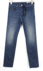 DIESEL Buster 084UT vyriškos džinsinės kelnės W26/L32 mėlynos, plonos, elastingos, siaurėjančios 