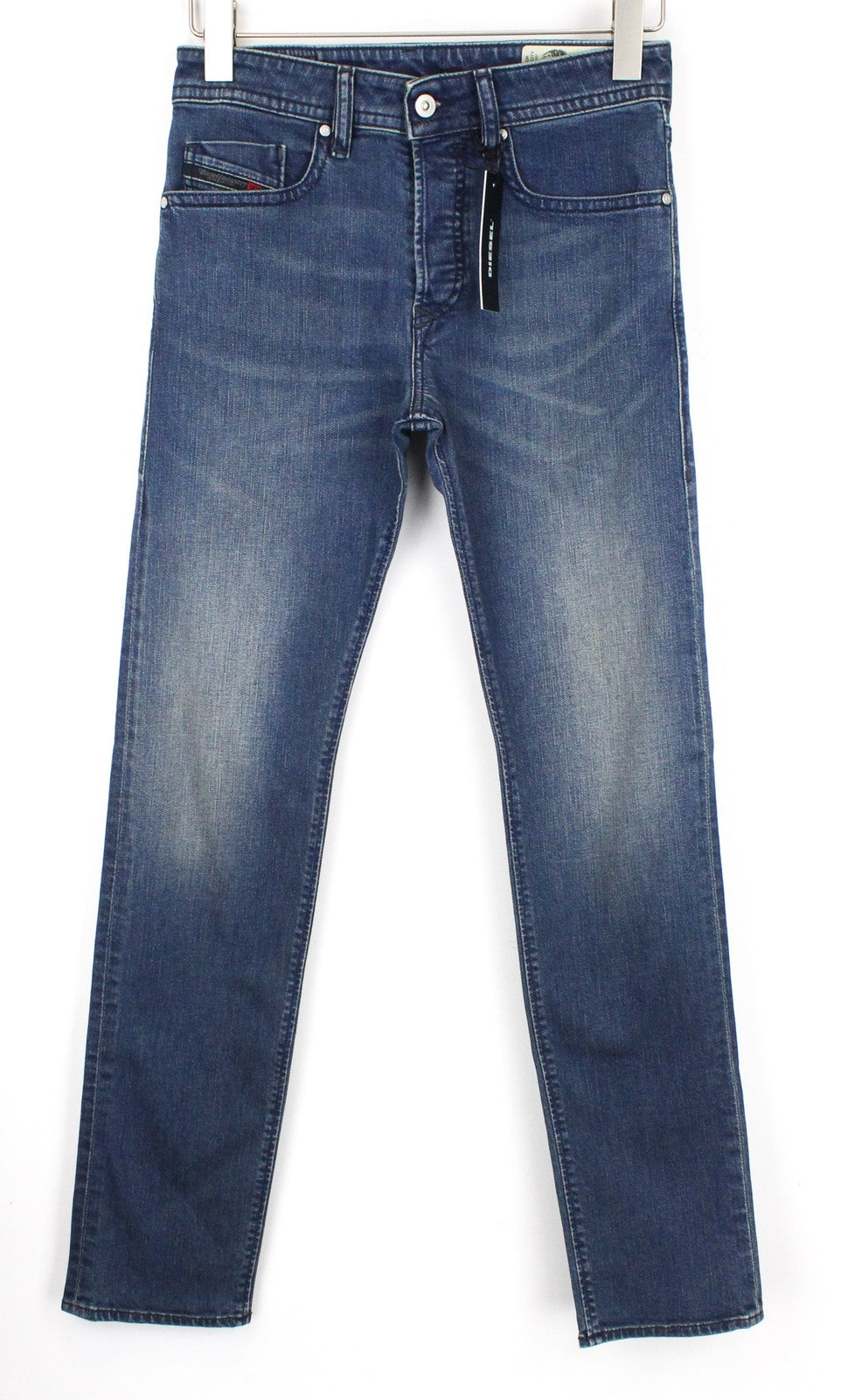 DIESEL Buster 084UT vyriškos džinsinės kelnės W26/L32 mėlynos, plonos, elastingos, siaurėjančios 