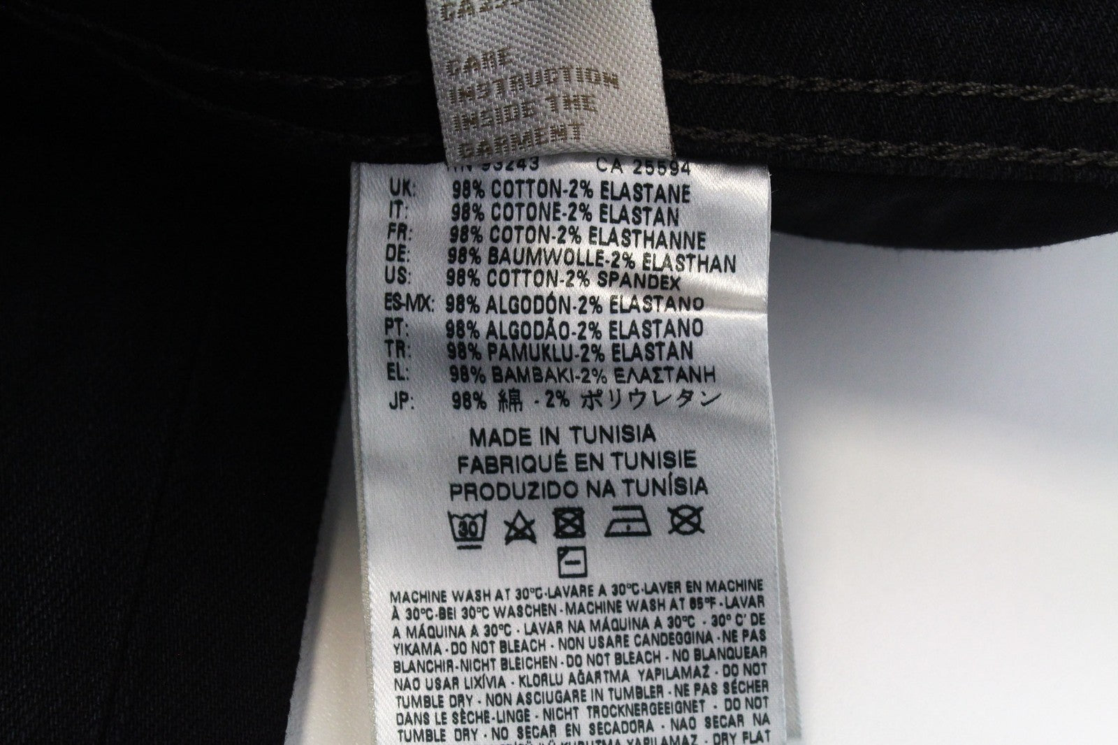 DIESEL Waykee 0886Z Men's Denim Pants W29/L32 Black Straight Elastic Button Fly