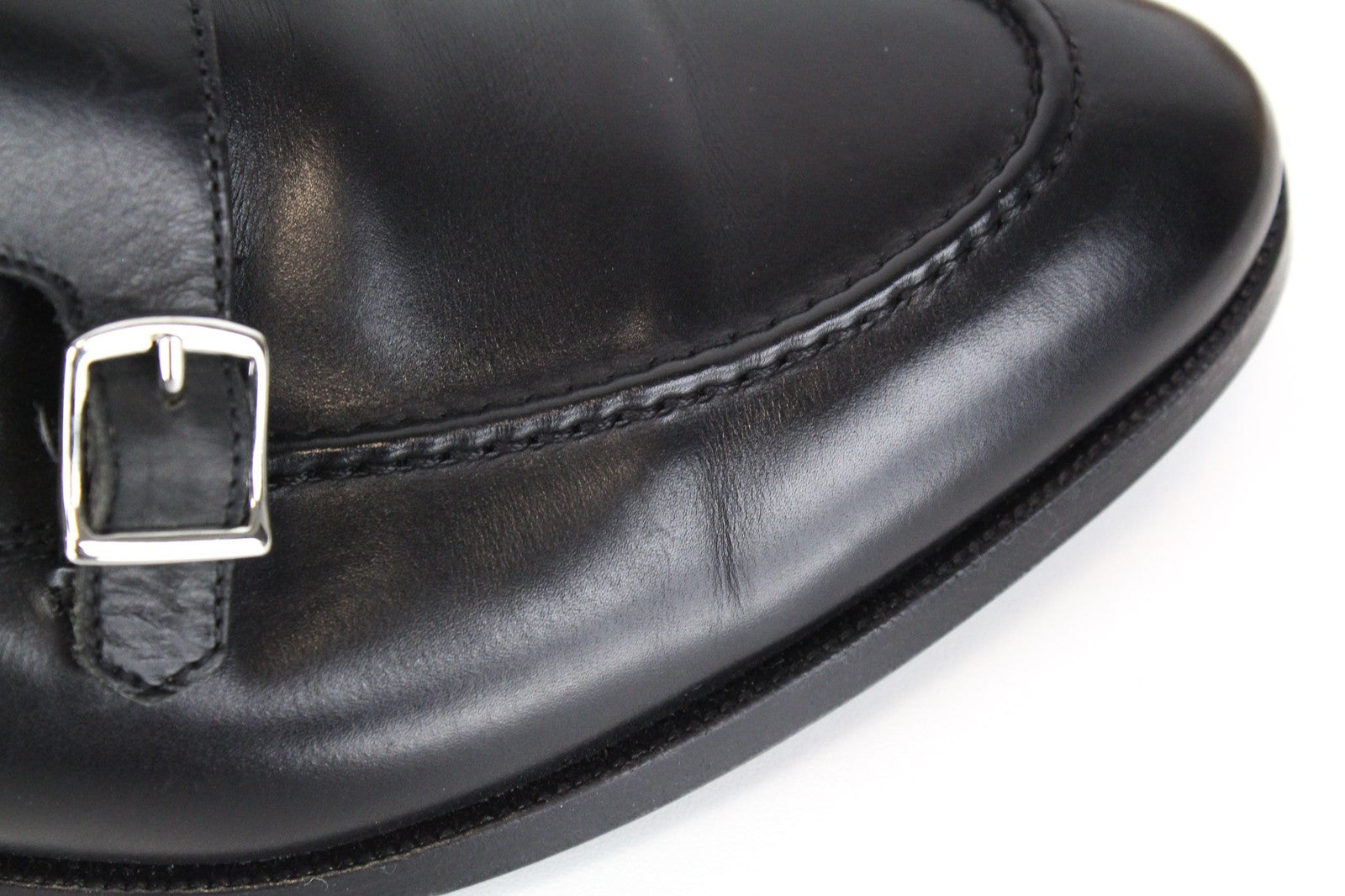 „SUITSUPPLY“ vyriški laisvalaikio batai, EU42/UK8, juodos spalvos, veršiuko odos, dvigubais dirželiais 