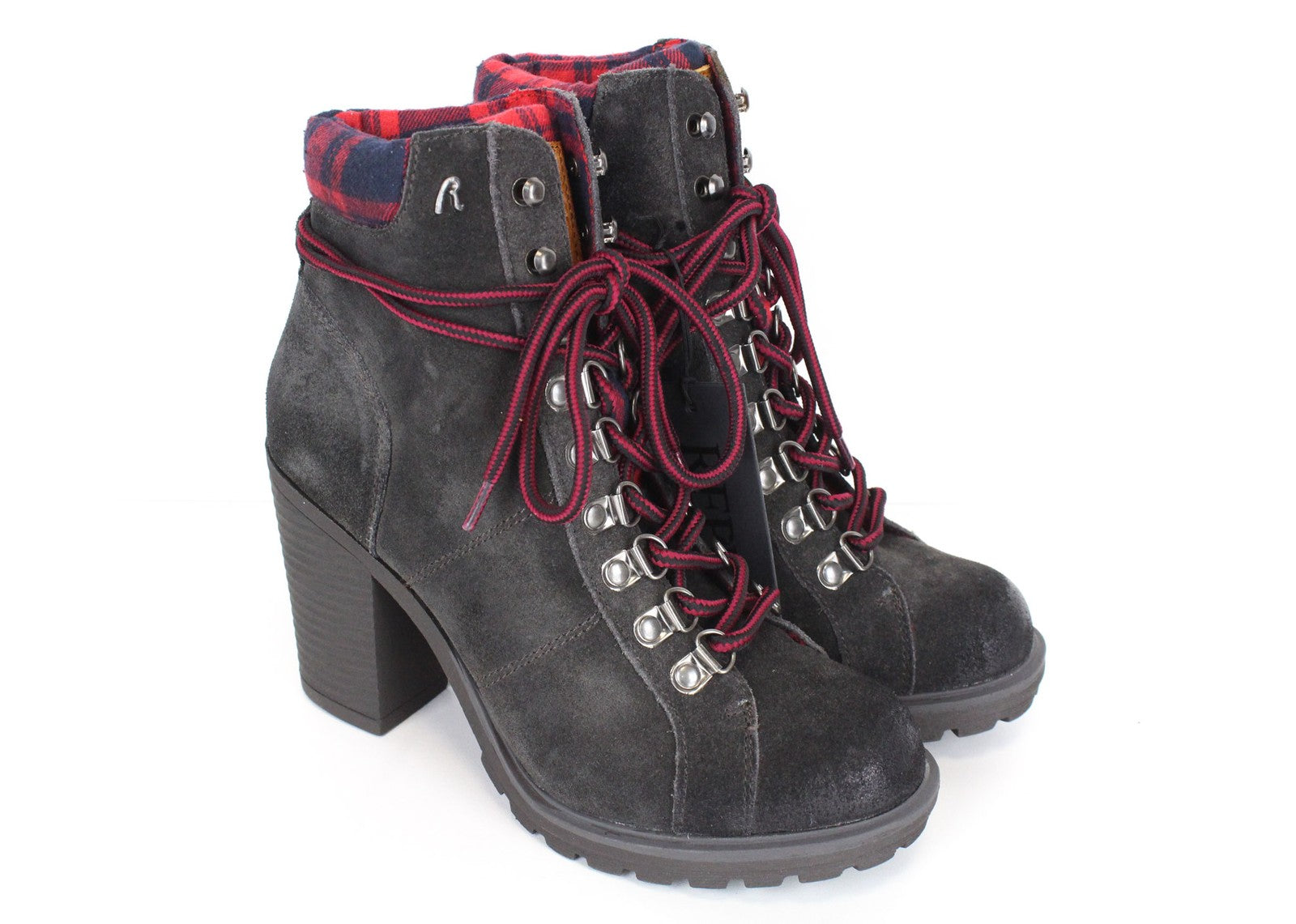 REPLAY moteriški batai EU36/UK3.5 rudi zomšiniai bateliai su raišteliais iki kulkšnies 