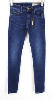 DIESEL Slandy-Low R98AJ Women's Denim Pants W25/L32 Blue Super Slim Elastic Fit