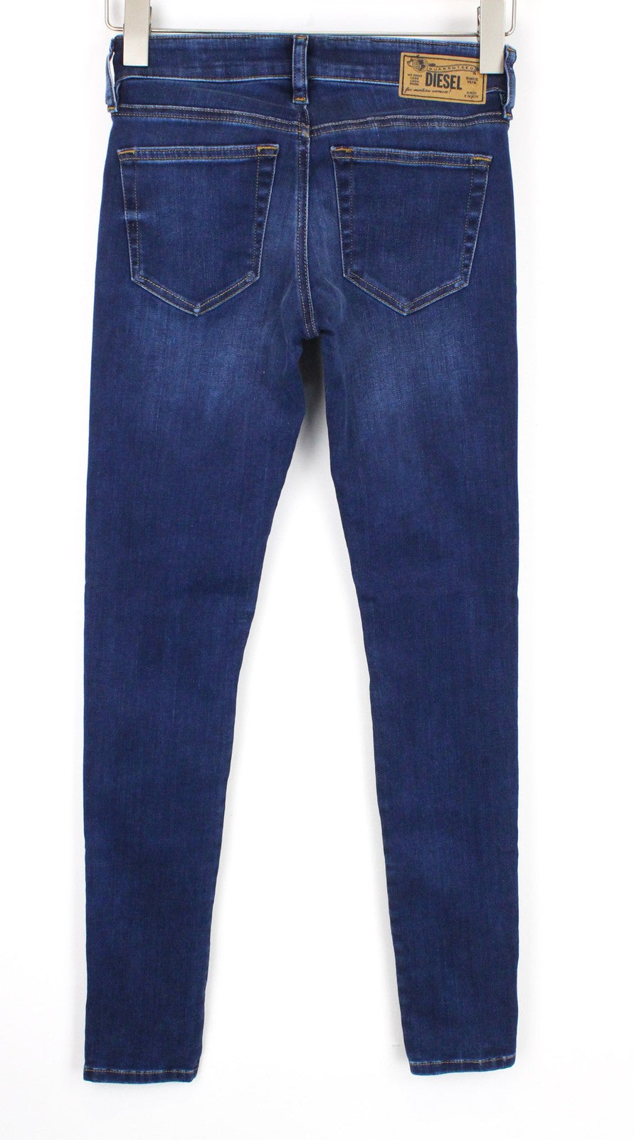 DIESEL Slandy-Low R98AJ Women's Denim Pants W25/L32 Blue Super Slim Elastic Fit