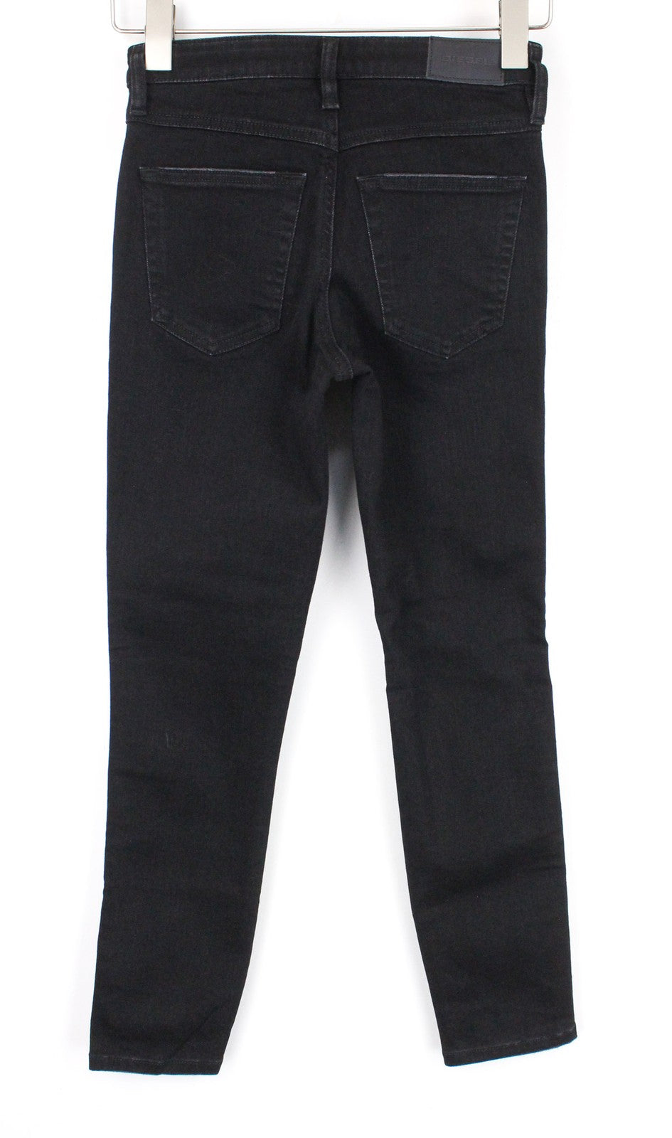 DIESEL Babhila-B 084ZN Women's Denim Pants W23/L30 Black Slim Elastic Distressed