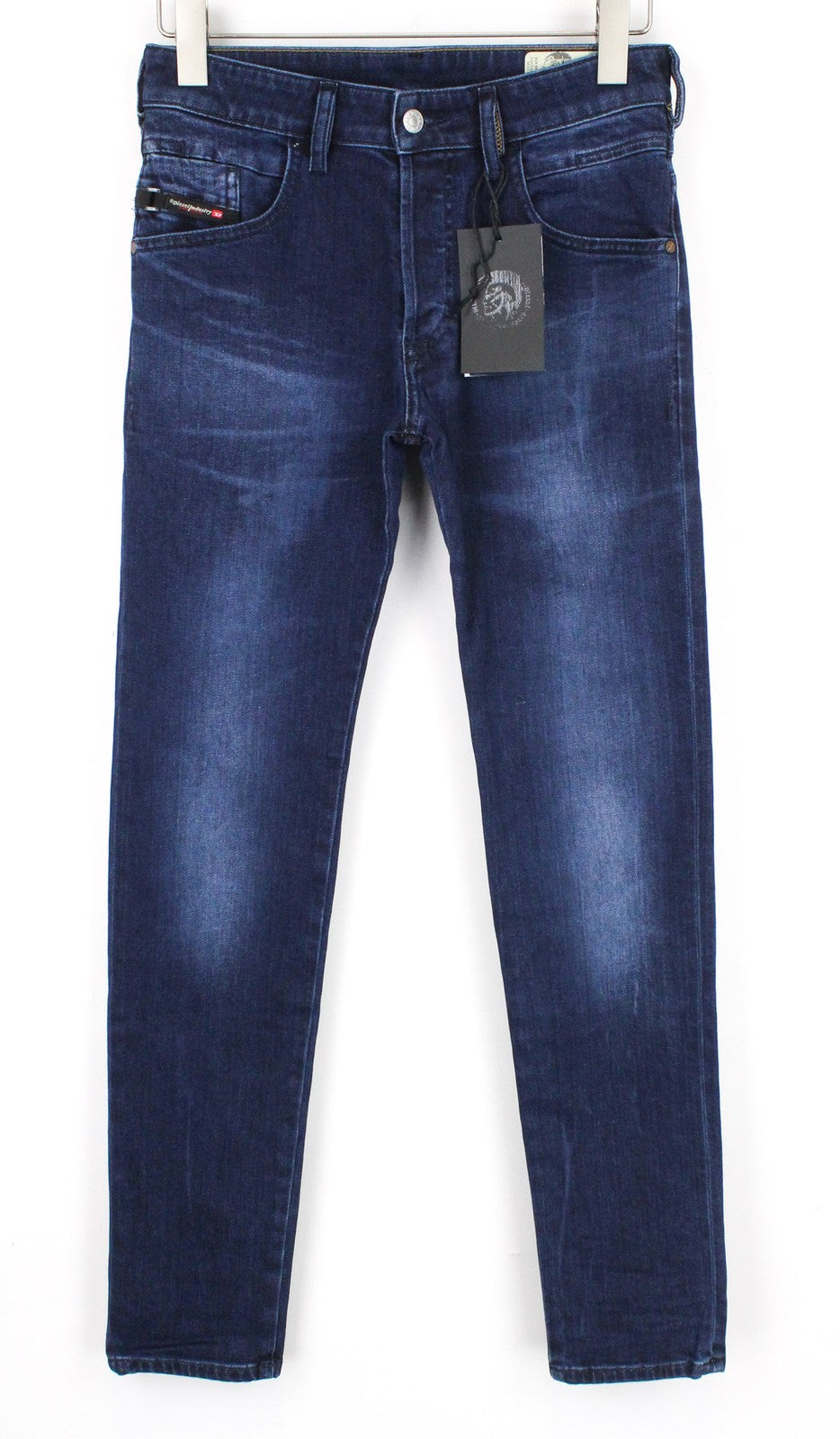 DIESEL D-Bazer 083AT vyriškos džinsinės kelnės W26/L32 tamsiai mėlynos, siaurėjančios su sagomis 