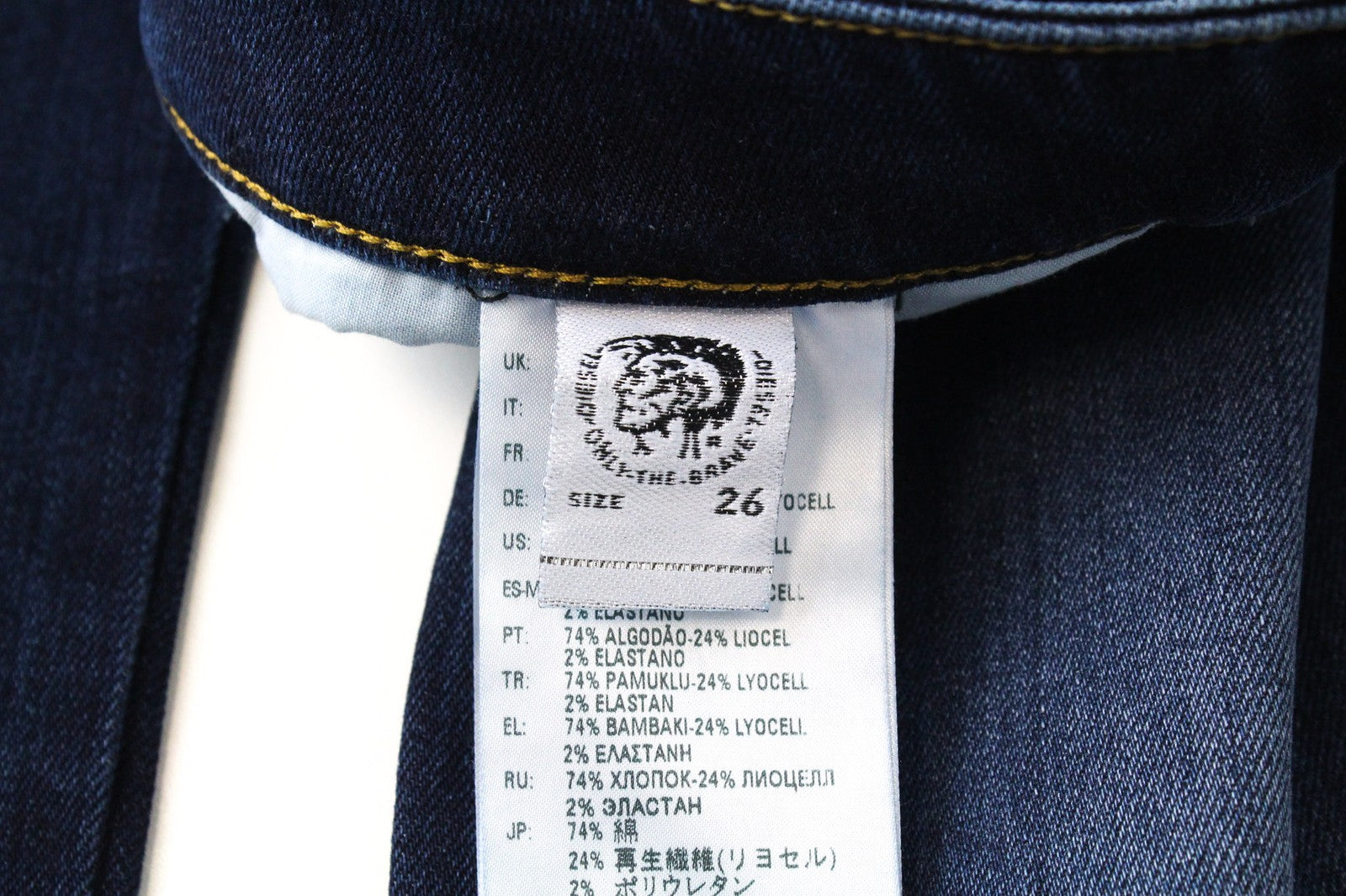 DIESEL D-Bazer 083AT vyriškos džinsinės kelnės W26/L32 tamsiai mėlynos, siaurėjančios su sagomis 