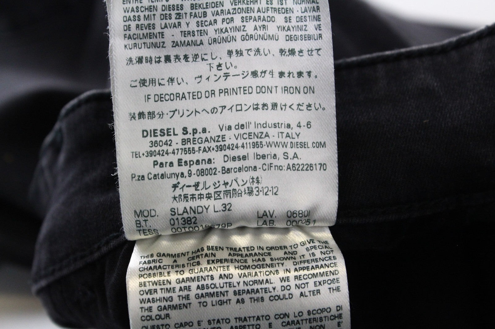 DIESEL Slandy 0680I Women's Denim Pants W24/L32 Grey Slim Elastic Zip Fly