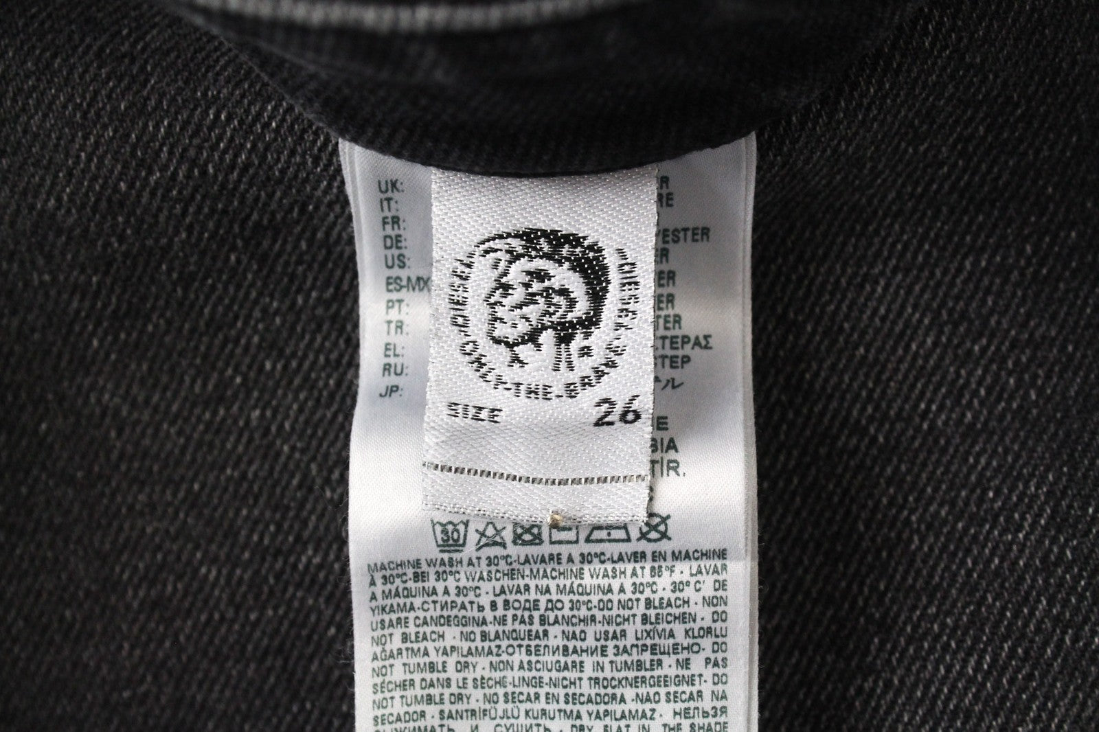 DIESEL D-Earlie 080AP Women's Denim Pants W26/L32 Charcoal Slim High Waist