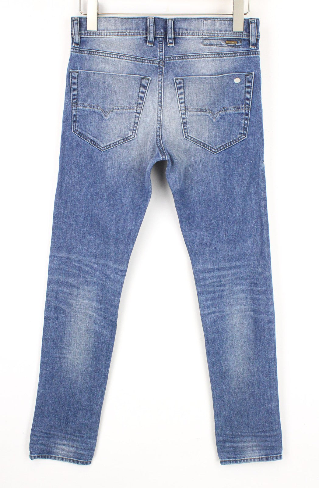 DIESEL Tepphar 0842H vyriškos džinsinės kelnės W27/L32 mėlynos elastinės plonos su morkų sagomis 