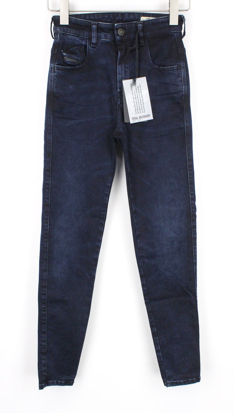 DIESEL Slandy-High 082AU Women's Denim Pants W24/L32 Dark Blue Ultra Slim
