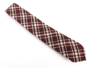 SUITSUPPLY vyriškas violetinis languotas vilnos mišinio kaklaraištis ~150 x 8 cm smailiais galais 